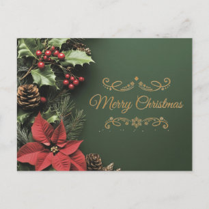 Cartes Pour Fêtes Annuelles Décoration de sapin de Noël simple élégant rouge