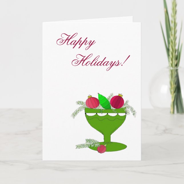Cartes Pour Fêtes Annuelles Décoration de vacances classique (Devant)