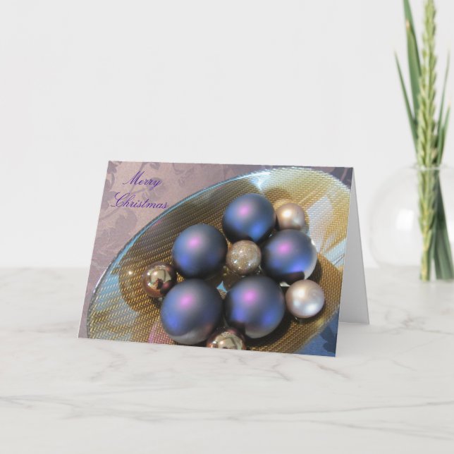 Cartes Pour Fêtes Annuelles Décorations de Noël élégantes (Devant)