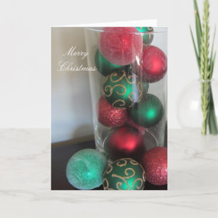 Cartes Pour Fêtes Annuelles Décorations de Noël élégantes rouges et vertes