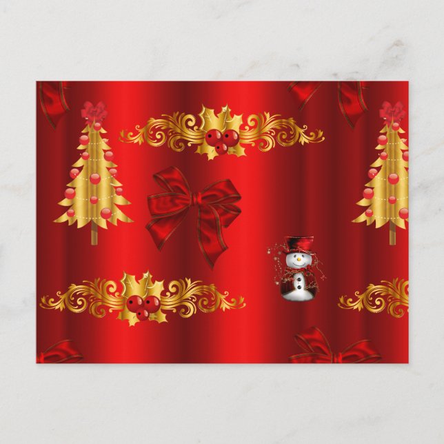 Cartes Pour Fêtes Annuelles Décorations de Noël en rouge (Devant)