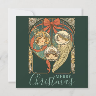 Cartes Pour Fêtes Annuelles Décorations de Noël Foi Espoir et Charité Vector
