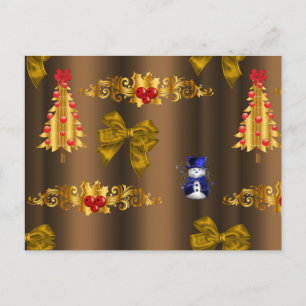 Cartes Pour Fêtes Annuelles Décorations de Noël sur bronze