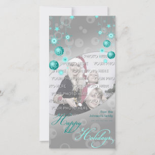 Cartes Pour Fêtes Annuelles Décorations de Noël Turquoise