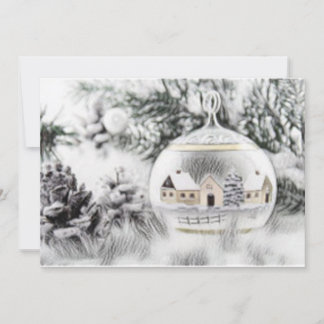 Cartes Pour Fêtes Annuelles Décorations de Noël Vintage Ornements Aquarelle