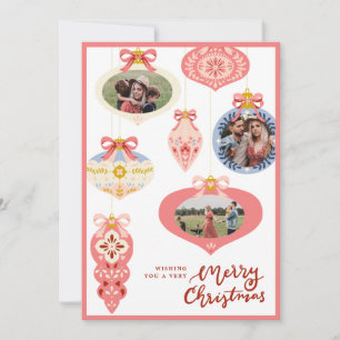 Cartes Pour Fêtes Annuelles Décorations de Noël Vintage Pastel   Photo