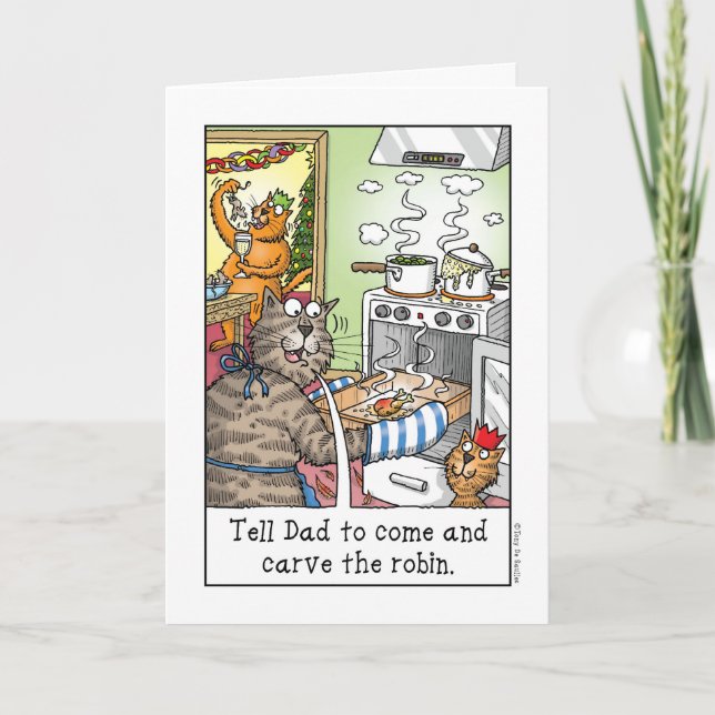 Cartes Pour Fêtes Annuelles Découpez le merle ! (Devant)