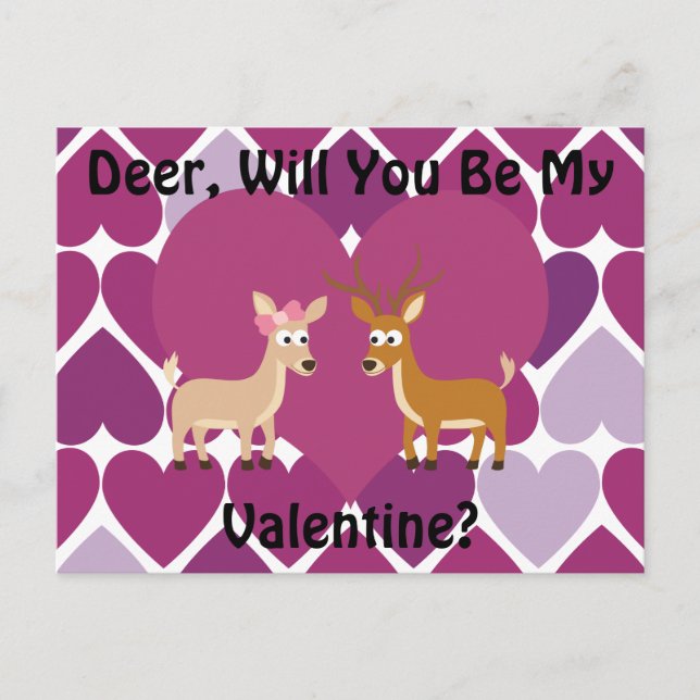 Cartes Pour Fêtes Annuelles Deer Love (Devant)