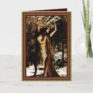 Cartes Pour Fêtes Annuelles Déesse de houx de Noël