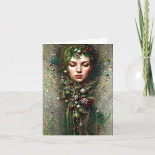 Cartes Pour Fêtes Annuelles Déesse de Noël (Devant)