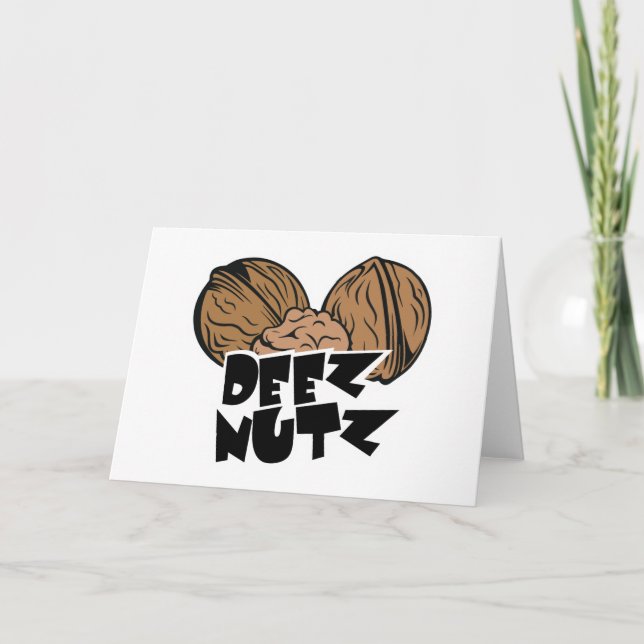 Cartes Pour Fêtes Annuelles Deez Nutz Funny Illustration (Devant)