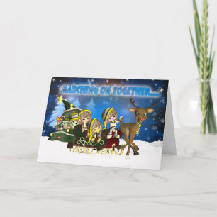 Cartes Pour Fêtes Annuelles Défenseur Elf du football de Leeds dans des