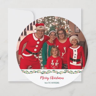 Cartes Pour Fêtes Annuelles Défi photo de famille du pyjama de Noël