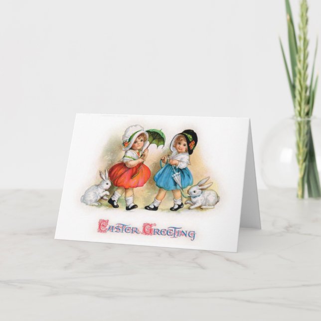 Cartes Pour Fêtes Annuelles Défilé Cuties de Pâques (Devant)