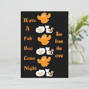 Cartes Pour Fêtes Annuelles Défilé de fantômes et de goules pour un Halloween 