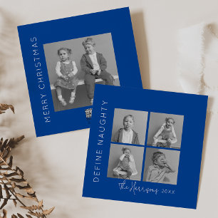 Cartes Pour Fêtes Annuelles Définir Naughty 5 Noël en collage photo