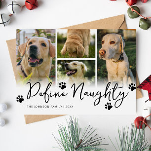 Cartes Pour Fêtes Annuelles Définir Naughty Multi Photo Noël