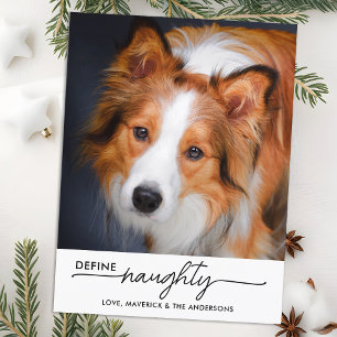 Cartes Pour Fêtes Annuelles Définir une photo de chien personnalisée drôle et