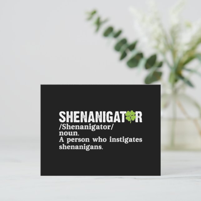 Cartes Pour Fêtes Annuelles Définition de Shenanigator Saint-Patrick (Debout devant)