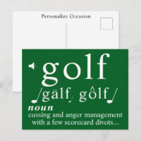 Définition drôle de golf Tée Gestion de la colère 