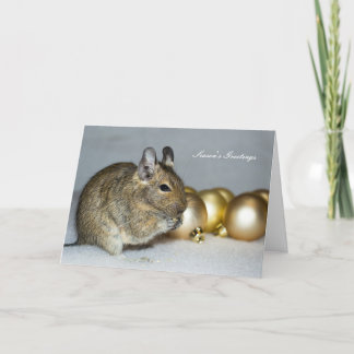 Cartes Pour Fêtes Annuelles Degu & Baubles Bonnes Fêtes Noël