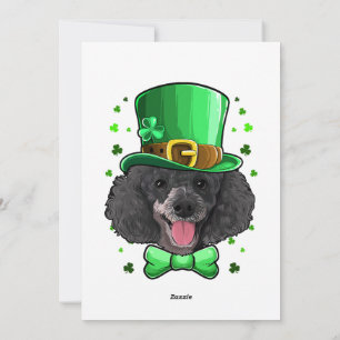 Cartes Pour Fêtes Annuelles Déguisement de Lutin Caniche Saint-Patrick