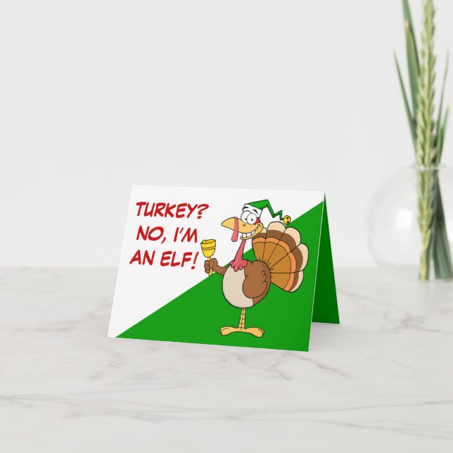Cartes Pour Fêtes Annuelles Déguisement drôle de la Turquie de thanksgiving (Devant)