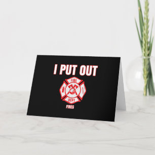 Cartes Pour Fêtes Annuelles Déguisement Halloween Pompiers Drôle J'Éteins le F