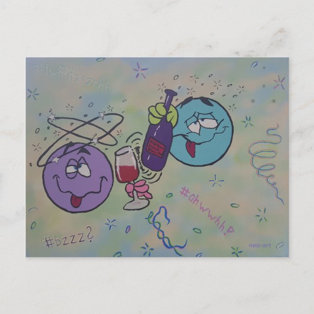 Cartes Pour Fêtes Annuelles Dégustation de vin (Devant)