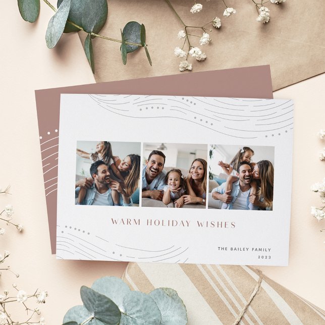 Cartes Pour Fêtes Annuelles Dégustation hivernale | 3 Collage photo (Créateur téléchargé)