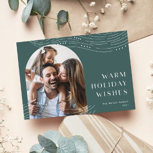 Cartes Pour Fêtes Annuelles Dégustation hivernale Une seule photo de voeux c