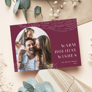 Cartes Pour Fêtes Annuelles Dégustation hivernale   Une seule photo de voeux c