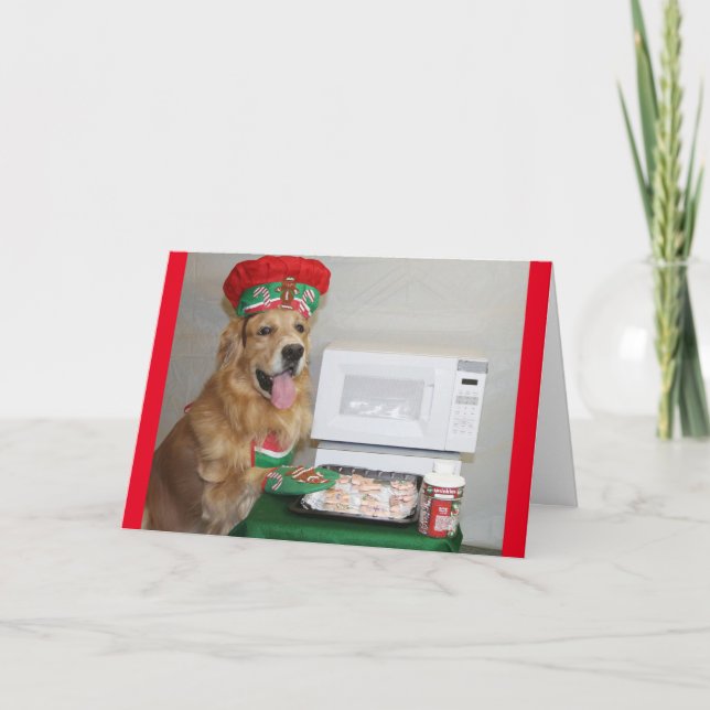 Cartes Pour Fêtes Annuelles Délicieux Cookies Golden Holiday (Devant)