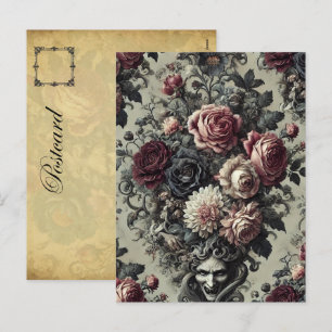 Cartes Pour Fêtes Annuelles 🩸 Dellamorte Dellamore - Design Floral gothique