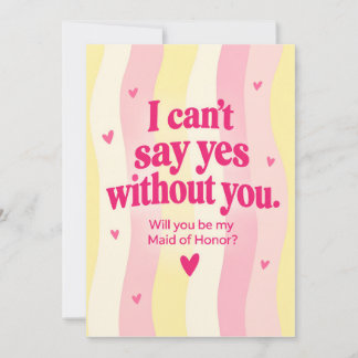Cartes Pour Fêtes Annuelles Demande de témoin de mariage à la meilleure amie -