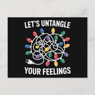 Cartes Pour Fêtes Annuelles Démêlons Vos Sentiments Pun de Guirlandes de Noël