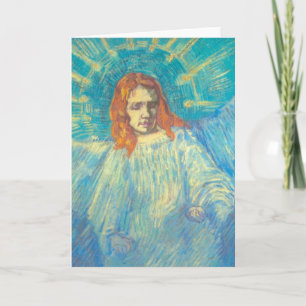 Cartes Pour Fêtes Annuelles Demi-figure d'un ange par Vincent van Gogh