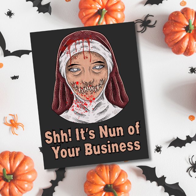 Cartes Pour Fêtes Annuelles Demon Nun Halloween (Créateur téléchargé)