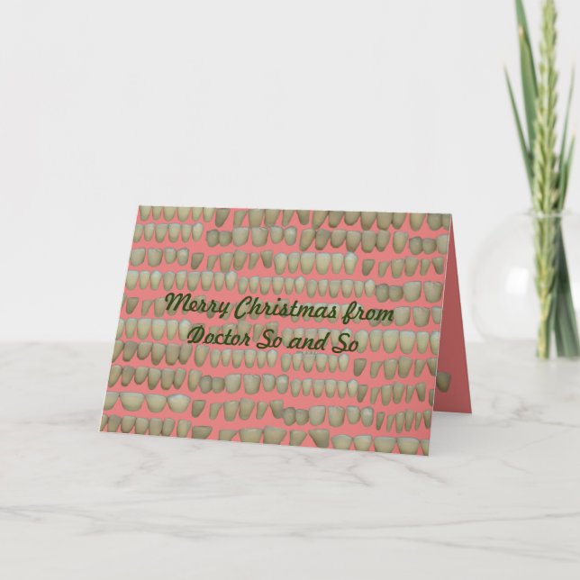 Cartes Pour Fêtes Annuelles Dentiste Dentistère Rotten Teeth Aide Orthodontie (Devant)