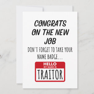 Cartes Pour Fêtes Annuelles Départ De Coworker - Félicitations Pour Le Nouveau