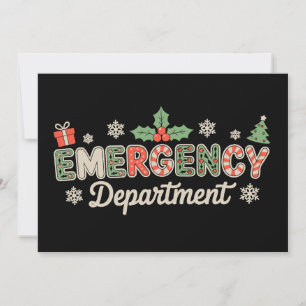 Cartes Pour Fêtes Annuelles Département d'urgence Noël infirmière Père Noël Cr