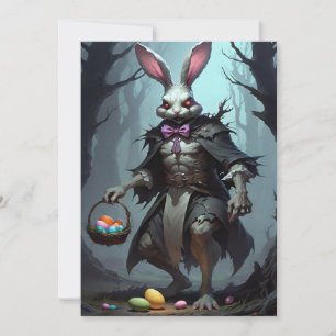 Cartes Pour Fêtes Annuelles Déplaisant Lapin de Pâques Imaginaire foncé