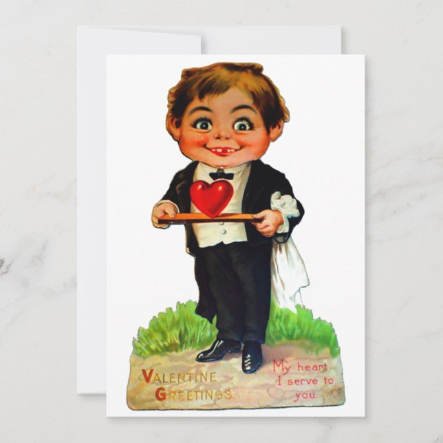 Cartes Pour Fêtes Annuelles Déplaisante Saint-Valentin Vintage (Devant)