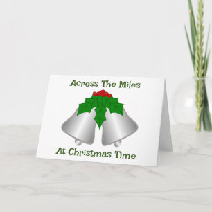 Cartes Pour Fêtes Annuelles Des Cloches D'Argent À Travers Les Miles Noël