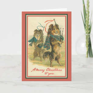 Cartes Pour Fêtes Annuelles Des colons qui jouent aux tuyaux