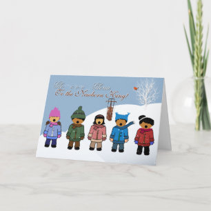 Cartes Pour Fêtes Annuelles Des enfants chantent "Gloria to the Newborn King,"