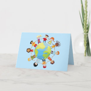 Cartes Pour Fêtes Annuelles Des enfants pour la paix mondiale