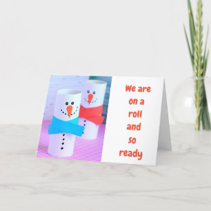 CARTES POUR FÊTES ANNUELLES DES NEIGES SILLY DISENT SUR "UN ROLL" À NOËL