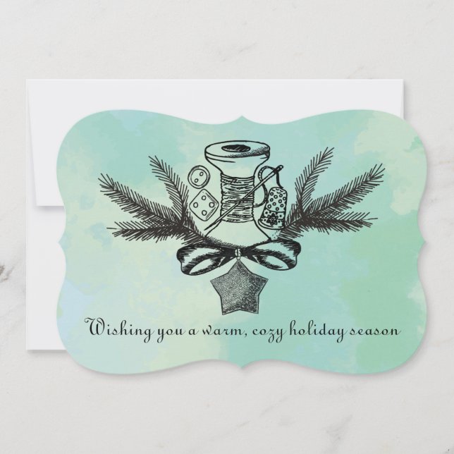 Cartes Pour Fêtes Annuelles Des notions de couture fil Noël fait main avec amo (Devant)