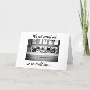 CARTES POUR FÊTES ANNUELLES DES PUPIES HUSKY VIENNENT DIRE DE JOLIES NOËL